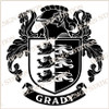 Grady Family Crest Ireland PDF Instant Download,  design also suitable for engraving onto our cufflinks, signet rings and pendants.