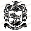 O'Hanlon Family Crest Image in black only suitable for engraving onto signet rings.