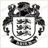 Brien Family Crest Ireland Instant Digital Download, Vector pdf in full colour and black and white.