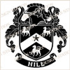 Hill D2 Family Crest Ireland Instant Digital Download, Vector pdf in full colour and black and white.