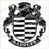 Barrett Family Crest Ireland Instant PDF Digital Download in colour and black and white.