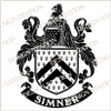 Simner Family Crest PDF Digital Download in full colour or black and white.