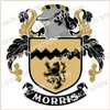 Morris Family Crest Ireland PDF Instant Download,  design also suitable for engraving onto our cufflinks, signet rings and pendants.