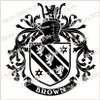 Brown England Family Crest PDF Instant Download,  design also suitable for engraving onto our cufflinks, signet rings and pendants.