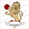 Goodwin Heraldry Crest Digital Download File in Vector PDF format, easy to print, engrave, change colour. Available in full colour and black.