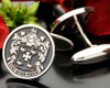 Cambridge Family Crest Cufflinks, available with Cambridge name or Moto