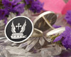 Pix Heraldry Crest Silver or Gold Cufflinks