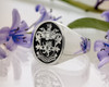 Girdlestone Family Crest Signet Ring HS5 Silver