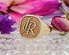 Personalised Monogram JR 9ct Gold Signet Ring HS3
