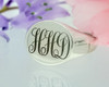 Custom Signet Ring HS43 Reverse Oval 12x14mm from