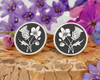 Scottish Thistle Singapore Orchid Cufflinks D3