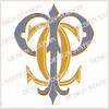 Victorian Monogram CP PC D2 - hand drawn design, graphic design only - download