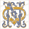 Victorian Monogram DN ND D2 - hand drawn design, graphic design only - download