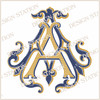 AA Victorian Monogram Vector Graphic D1