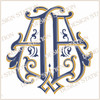 Victorian Monogram AA D3 - hand drawn design, graphic design only - download