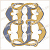 Victorian Monogram BB D1 - hand drawn design, graphic design only - download