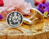 Lombardo Family Crest D1 Silver or Gold Cufflinks