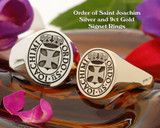 Order of Saint Joachim Silver and 9ct Gold Signet Rings Order of Saint Joachim Silver and 9ct Gold Signet Rings