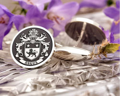 Angus Family Crest Cufflinks available in sterling silver or 9ct gold