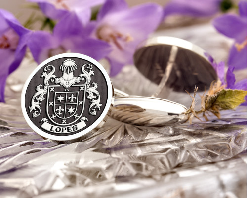 Lopes Family Crest Portugal Cufflinks