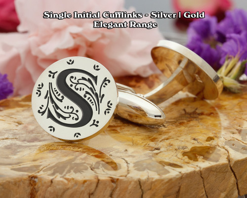 Single Initial S Elegant Range positive engraving