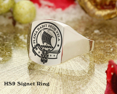 Tennant Scottish Clan Signet Ring HS9 Silver or Gold