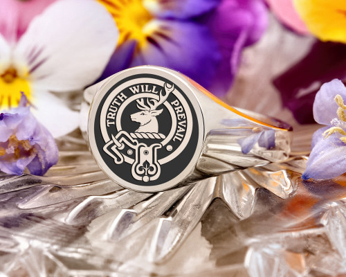 Thomson Scottish Clan Signet Ring - Truth Will Prevail