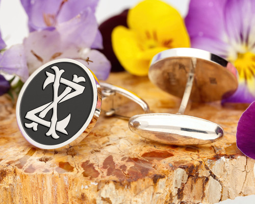 XZ ZX Victorian Monogram Silver or 9ct Gold Cufflinks D2