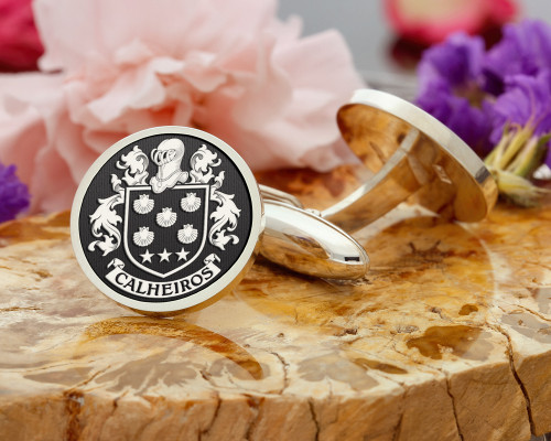 Calheiros Portugal Family Crest Cufflinks