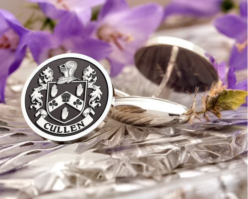 Cullen Family Crest Ireland Silver or 9ct Gold Cufflinks