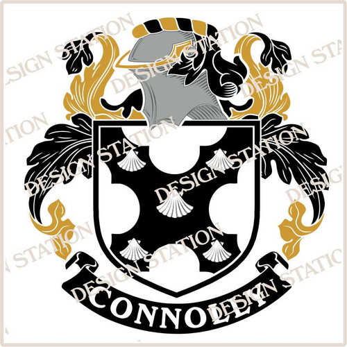 Connolly Family Crest Ireland Digital Pdf Vector Download in full colour and black and white