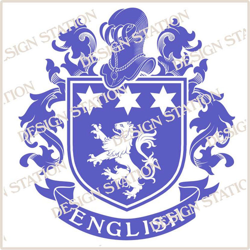 English - Family Crest Digital Download pdf vector file