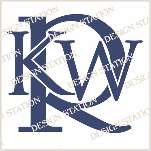 KWR Personal Monogram Vector PDF download, Custom Design, Change Colour in any Vector Editing Programme.