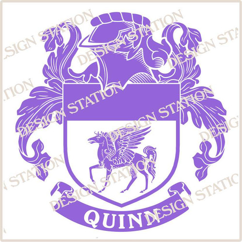 Quinn D2 Family Crest Vector PDF Instant Download File