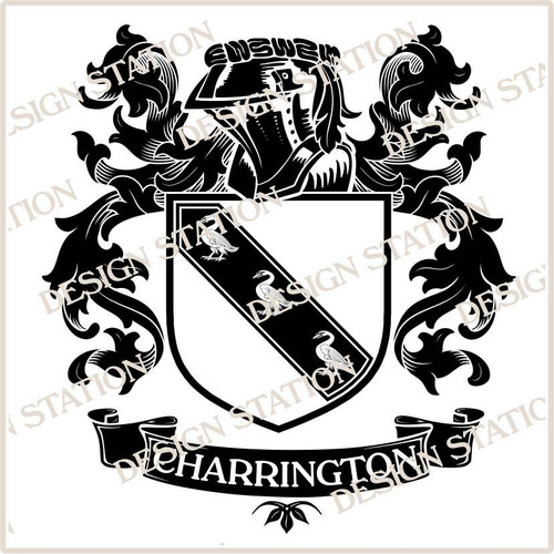 Charrington Family Crest Digital Download File in Vector PDF format, easy to print, engrave, change colour.