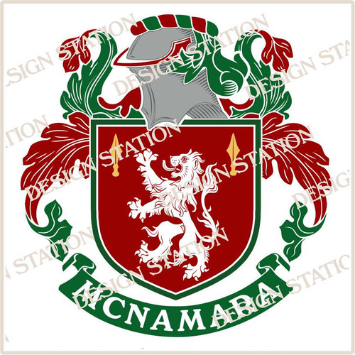 McNamara Digital Family Crest, Vector pdf file available for download on purchase