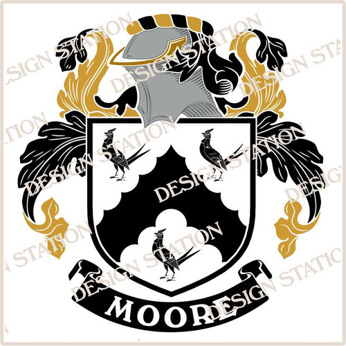 Moore D1 Ireland Family Crest PDF Digital Instant Download