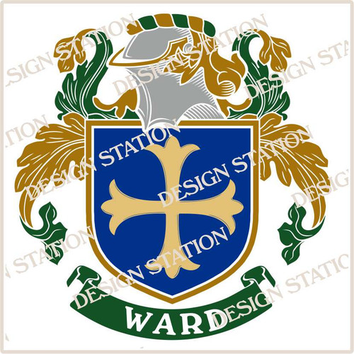 Ward Family Crest Ireland Digital Vector PDF Instant Download