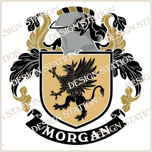 Morgan Family Crest Ireland PDF Instant Download,  design also suitable for engraving onto our cufflinks, signet rings and pendants.