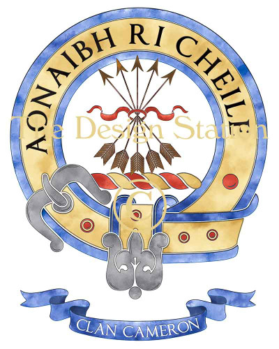 Cameron Scottish Clan Digital Watercolour Download (download excludes watermark)