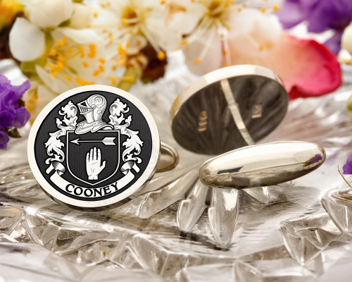 Cooney Family Crest Silver or 9ct Gold Cufflinks