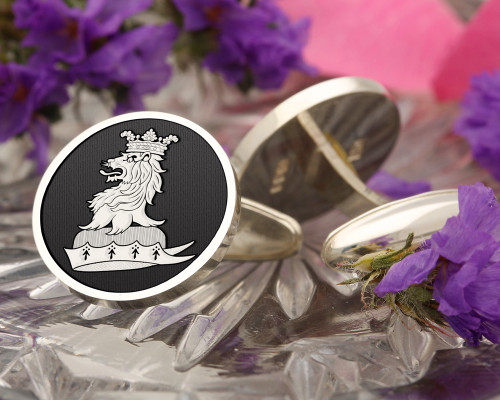 Royle Heraldry Crest England Silver or Gold Cufflinks