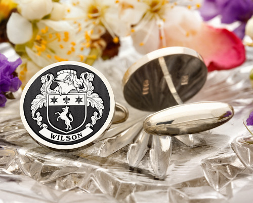 Wilson Family Crest Ireland Silver or Gold Cufflinks