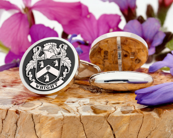 Whight Family Crest Ireland Silver or Gold Cufflinks