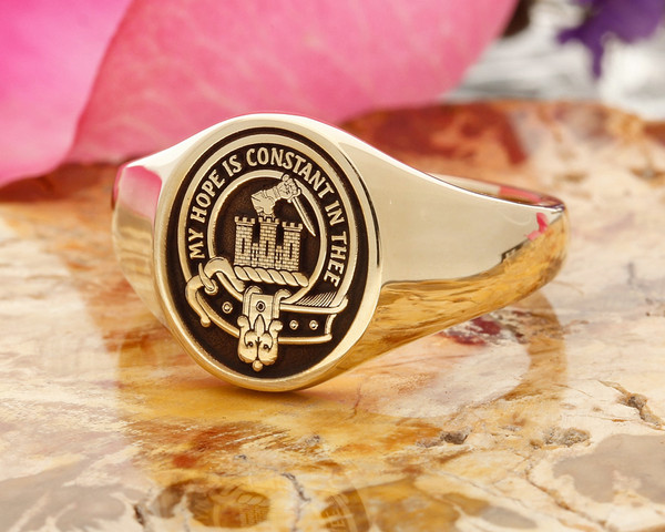 MacDonald of Clanranald Scottish Clan Ring 9ct Gold