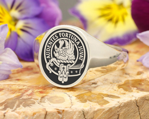 MacKinnon Scottish Clan Badge Signet Ring