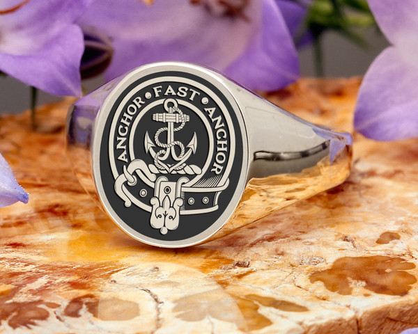 Gray Scottish Clan Signet Ring Hallmarked