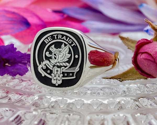 Innes Scottish Clan Signet Ring made to order