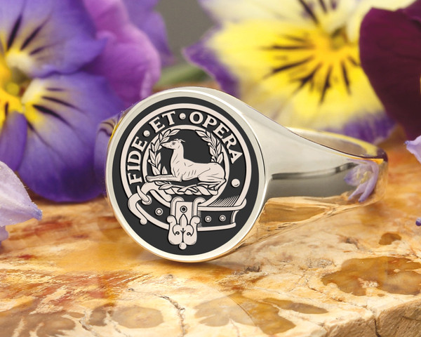 MacArthur Scottish Clan Signet Ring handmade to order