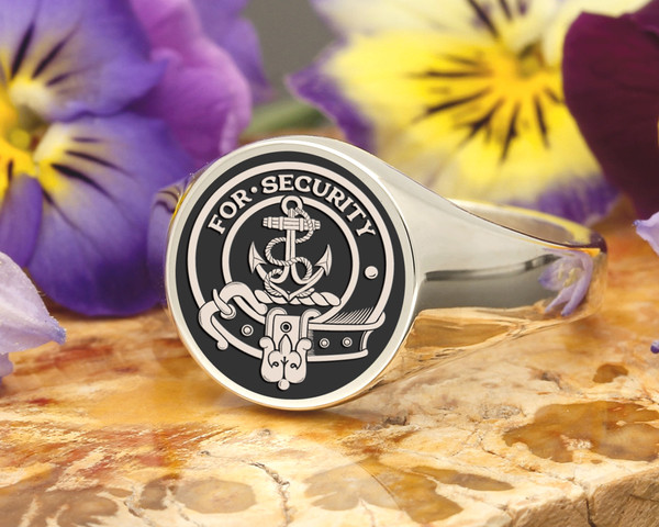 Robertson Scottish Clan Signet Ring available in sterling silver or 9ct gold